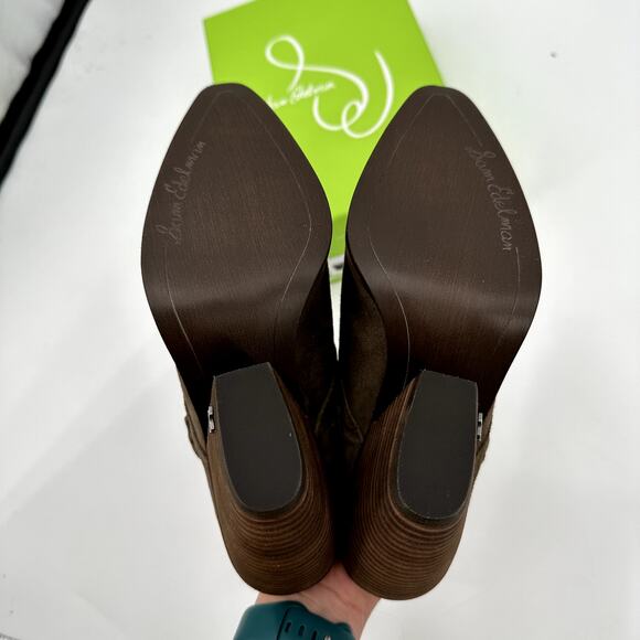 SAM EDELMAN New in Box Alison Western Mule in Desert Olive // 8 - Picture 10 of 14